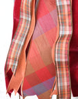 Raspberry Pink Orange and Brown Bow