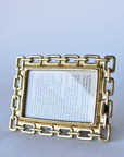 Gold Chain Link Photo Frame Holds 4x6