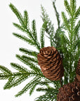 Faux pine bush with wired branches that split 6 inches up the stem
