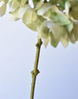 19" Faux Hydrangea Stem Shades of Green