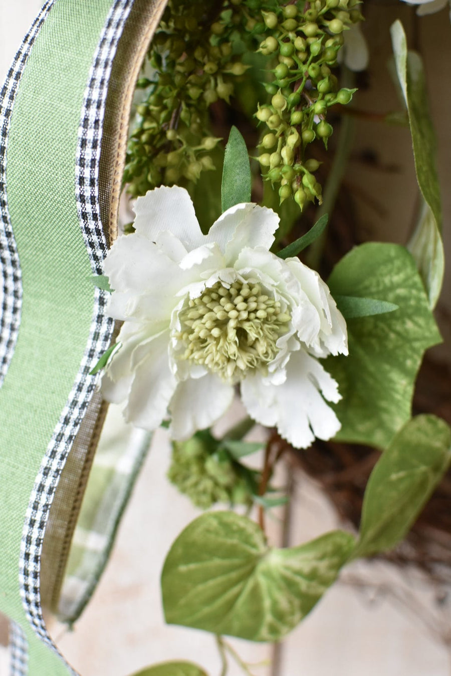 White and Green Wreath