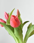 11.75" Faux Real Touch Dark Pink Tulip Stem Bundle