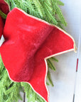 6"x44" Deep Red Velvet "Merry Christmas" Embroidered Sash