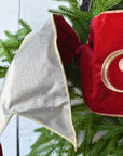 6"x44" Deep Red Velvet "Merry Christmas" Embroidered Sash