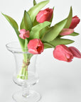 11.75" Faux Real Touch Dark Pink Tulip Stem Bundle
