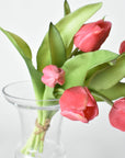 11.75" Faux Real Touch Dark Pink Tulip Stem Bundle