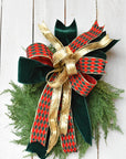 Red Green Harlequin Bow