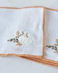 Embroidered Fall Cocktail Napkins
