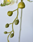 33" Faux White Phalaenopsis Orchid Stem