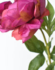 22" Faux Magenta Peony Stem