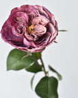 26" Faux Garden Rose - Vintage Dusty Pink Purple