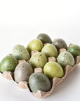 2" Faux Shades of Green Speckled Eggs