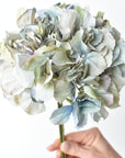 12" Faux Blue/Green/Lavender Hydrangea Cluster Bundle