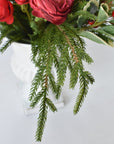 Red Ranunculus/Holly/Norfolk Pine Drop In X01