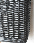 11" x 17" Wicker Basket w/Handle BLACK