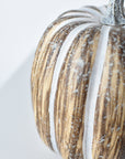 7"Hx5.5"W Faux Pumpkin Beige White - Tall