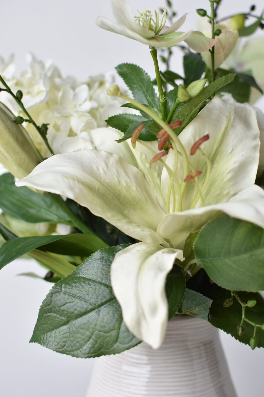 Green Lily and White Drop-In Bouquet Arrangement