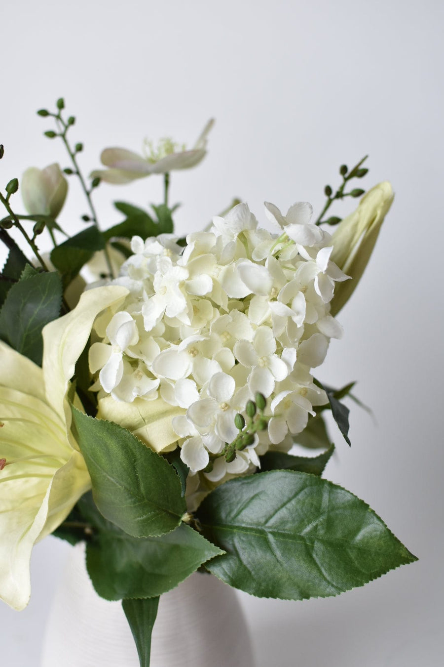 Green Lily and White Drop-In Bouquet Arrangement