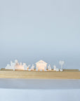 LED Lit Porcelain + Wood Nativity