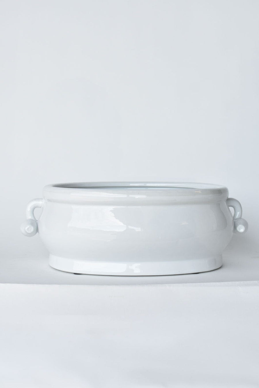 Creamware Oval Cachepot with Pomegranate