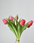 11.75" Faux Real Touch Dark Pink Tulip Stem Bundle