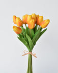 13.5" Faux Real Touch Orange/Yellow Tulip Bundle : 12 Stems