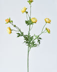 22" Faux Mini Yellow Ranunculus Stem