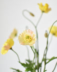 15" Faux Poppy Bush Yellow Bush