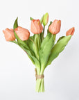 11.75" Faux Real Touch Orange Sorbet Tulip Stem Bundle