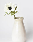 17" Faux Anemone White Stem