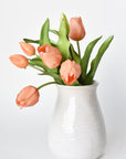 11.75" Faux Real Touch Orange Sorbet Tulip Stem Bundle