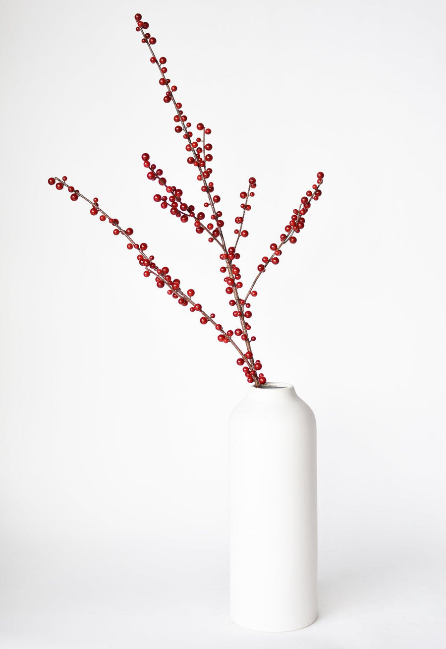 Faux Outdoor Red Berry Stem ( Available in 2 sizes)