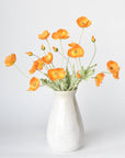 24" Faux Orange Poppy Stem