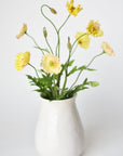 15" Faux Poppy Bush Yellow Bush