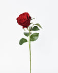 22" Faux Red Velvet Rose Stem