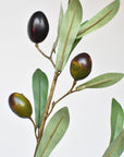 39" Faux Green Olive Stem