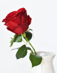 22" Faux Red Velvet Rose Stem