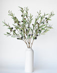 39" Faux Green Olive Stem