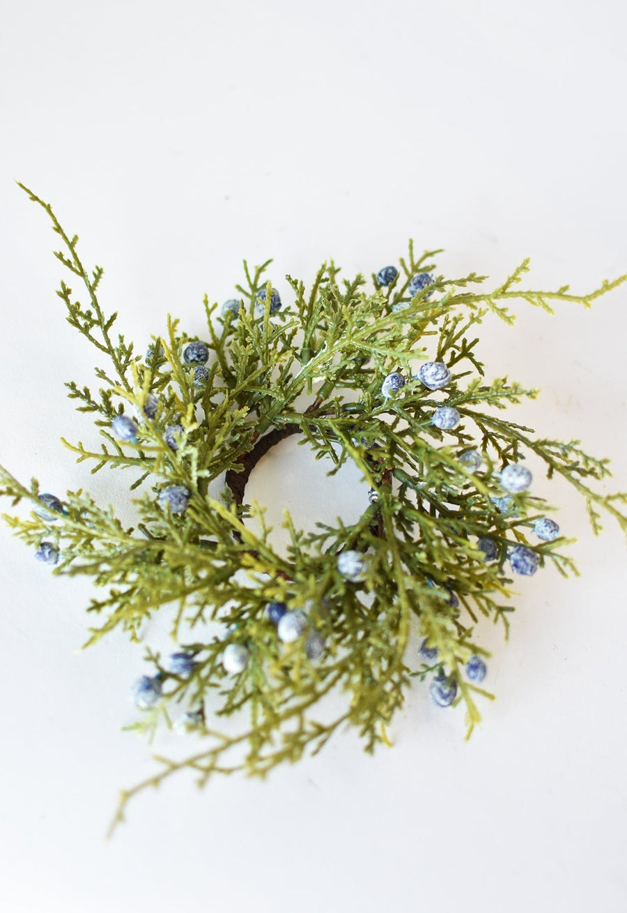 Faux Juniper Candle Ring