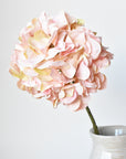 21" Faux Light Pink Hydrangea Stem