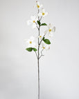 29" Faux Dogwood Branch Stem White