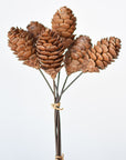 10" Faux Pinecone Stem Bundle