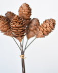 10" Faux Pinecone Stem Bundle