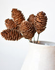 10" Faux Pinecone Stem Bundle