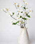 29" Faux Dogwood Branch Stem White