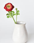 13" Faux Red Ranunculus Stem