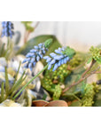 12.5" Faux Blue Muscari Bush Grape Hyacinth
