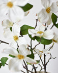 29" Faux Dogwood Branch Stem White