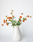 22" Faux Mini Orange Ranunculus Stem