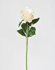 22" Faux Beige Rose Bud Spray Stem